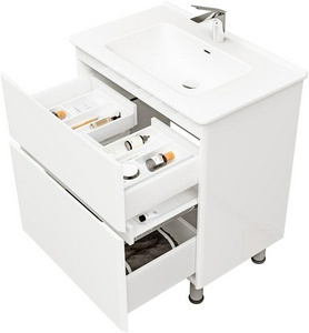 Тумба под раковину напольная с 2 выдвиж ящиками, 71х46хh85см, без раковины, (цв.белый), Chiara luce ZZ