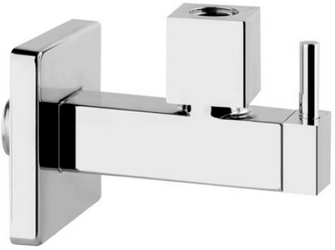 Кран-фильтр округлый, для подвода воды к смесителю на раковину/биде, на 1/2 / 3/8, (цв. хром), Gessi ZZ