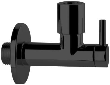 Кран-фильтр округлый, для подвода воды к смесителю на раковину/биде, на 1/2 / 3/8, (цв. чёрный XL), Gessi ZZ Gessi Универсал 01411 299