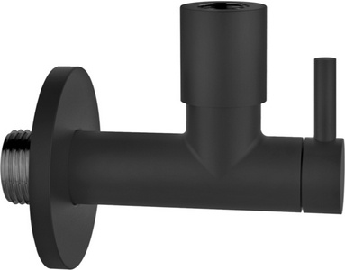 Кран-фильтр округлый, для подвода воды к смесителю на раковину/биде, на 1/2 / 3/8, (цв. чёрный XL), Gessi ZZ Gessi Универсал 01411 299