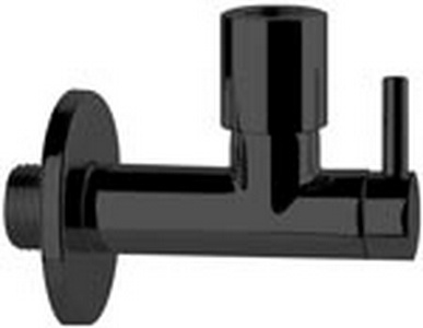 Кран-фильтр округлый, для подвода воды к смесителю на раковину/биде, на 1/2 / 3/8, (цв. чёрный XL), Gessi ZZ Gessi Универсал 01411 299