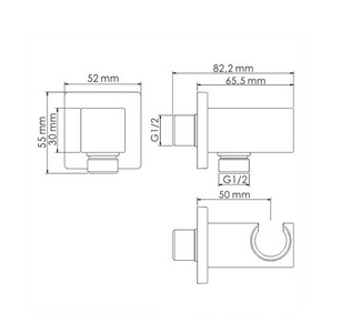 Шланговое подключение, цвет черный ZZ Wasserkraft Универсал A185
