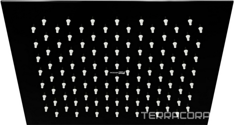 Верхняя лейка для душа квадратная, цвет черный ZZ