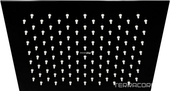 Верхняя лейка для душа квадратная, цвет черный ZZ Wasserkraft Универсал A199