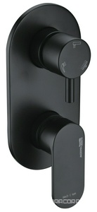 Смеситель для ванны/душа, цвет матовый черный ZZ Wasserkraft elbe 7471