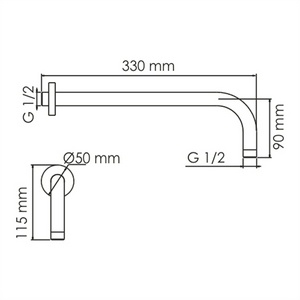 Настенный излив для ванны белый покрытие Soft-touch  A146  330мм  ZZ Wasserkraft Универсал A146