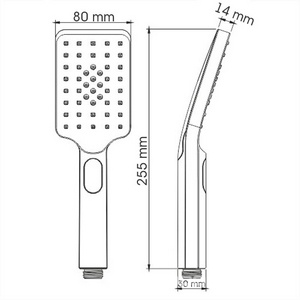 Лейка 3-функциональная , 80х255 мм, цв. матовое золото, ZZ Wasserkraft Aisch A201