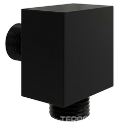 Подключение шланга квадратное черное матовое  ZZ