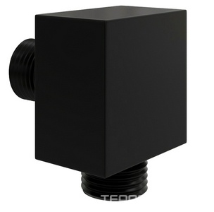 Подключение шланга квадратное черное матовое  ZZ Wasserkraft Универсал A221