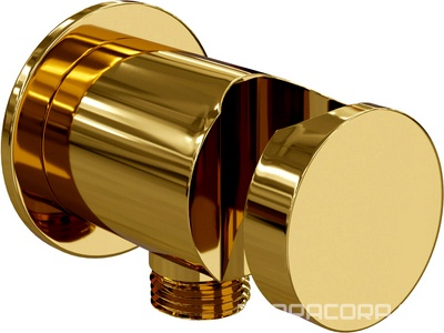 Шланговое подсоединение с держателем лейки, цв. золото глянец ZZ Wasserkraft Sauer A189