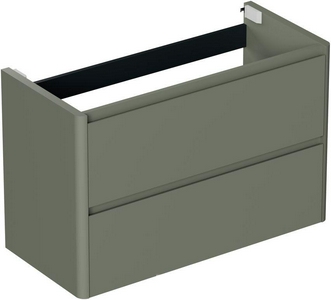 Тумба под раковину, с двумя выкатными ящиками, 990х460хh635мм, без раковины, (цв.олива матовый),  ZZ Allen Brau Gravity 1.370010.CGM
