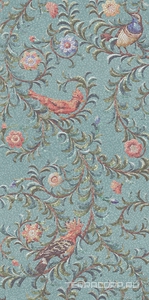 Керамическая плитка Kerama Marazzi Райский сад Панно  бирюзовый матовый обрезной (из 3-х частей 60x119,5x0,9) 180x119,5x0,9 Бирюзовый 