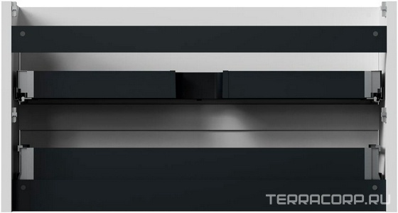 Тумба под раковину, с двумя выкатными ящиками, 1190х460хh635мм, без раковины, (цв.белый матовый),  ZZ Allen Brau Gravity 1.370011.WM