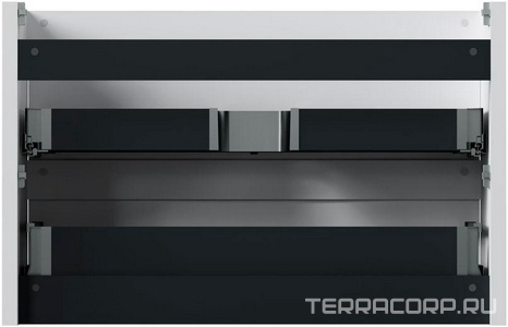 Тумба под раковину, с двумя выкатными ящиками,990х460хh635мм, без раковины, (цв.белый матовый),  ZZ Allen Brau Gravity 1.370010.WM