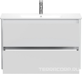 Тумба под раковину, с двумя выкатными ящиками,990х460хh635мм, без раковины, (цв.белый матовый),  ZZ Allen Brau Gravity 1.370010.WM