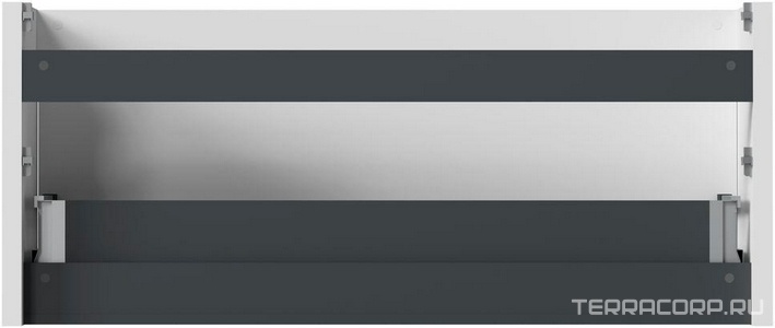 Тумба под раковину, с выкатным ящиком, 1190х450хh500мм, без раковины, (цв.белый матовый),  ZZ Allen Brau Gravity 1.370019.WM