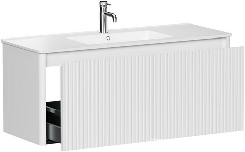 Тумба под раковину, с выкатным ящиком, 1190х450хh500мм, без раковины, (цв.белый матовый),  ZZ Allen Brau Gravity 1.370019.WM