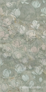 Керамическая плитка Kerama Marazzi Сен-тропе Декор Сен-Тропе зелёный светлый глянцевый обрезной 60x119,5x0,9 Зеленый 