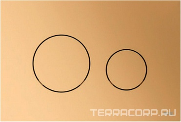 Панель смыва с двумя клавишами, (пластик цв.латунь металлик), TECEloop 2.0 ZZ