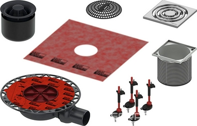Трап (Комплект точечного трапа с сифоном DN 50 и декоративной решеткой KDP-S120), TECEdrainpoint S ZZ