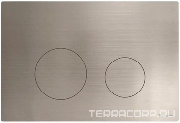 Панель смыва с двумя клавишами, для застеного модуля д/унитаза, (нерж. сталь, сатин с покрытием против отпечатков пальцев), TECEspring loop ZZ