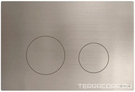 Панель смыва с двумя клавишами, для застеного модуля д/унитаза, (нерж. сталь, сатин с покрытием против отпечатков пальцев),  loop ZZ Tece TECEspring S240503