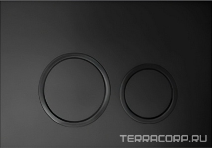 Комплект для установки подвесного унитаза, (застен.модуль, крепёж, прокладка звукоиз, панель 2-го смыва пластик цв.ЧЕРНЫЙ матовый),  R Tece TECEspring S955104