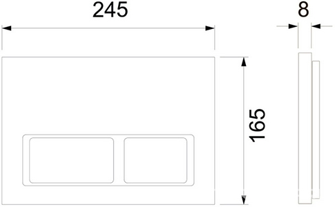Комплект для установки подвесного унитаза, (застен.модуль, крепёж, прокладка звукоиз, панель 2-го смыва цв.хром глянц., контур клавиш хром мат.), Base Tece TECEspring S401201