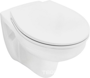 Унитаз подвесной 360х515мм, безободковый, сиденье с микролифтом в компл., TECEspring Basic ZZ
