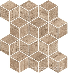 Декор Про Травертин мозаичный коричневый светлый матовый обрезной 34,5x37x0,9 Kerama Marazzi Про травертин Коричневый 