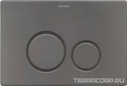 Клавиша для инсталляции, ультраплоская, нерж.сталь, для GEBERIT серии 300, круглые клавиши, цвет графит ZZ Boheme Универсал 649-GM