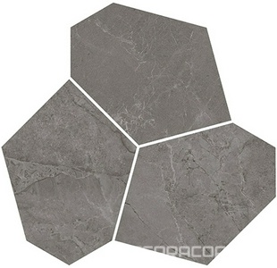 Декор  наборный серый глянцевый обрезной 26,5x25,5x0,9 Kerama Marazzi Марсель Серый 
