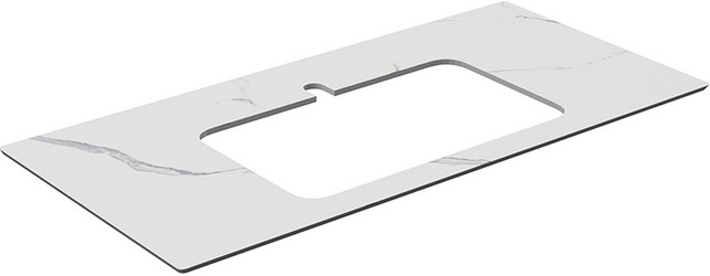 Cтолешница из керамогранита для мебели, 100 см, для раковин встраиваемых сверху, цв. "Монте тиберио белый натуральный" ZZ Kerama Marazzi Plaza PL2.SG50008220R\100