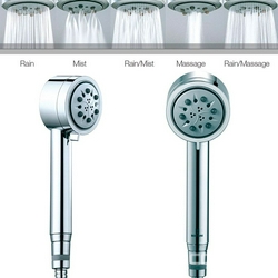 Лейка для душа, ручная, 5 видов струи, (цв.хром), CYLINDRICA/5 Bossini ZZ Bossini Универсал B00162 030