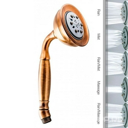Лейка для душа, ручная, 5 видов струи, (цв.бронза), ROMAN Bossini ZZ Bossini Универсал B00586 022