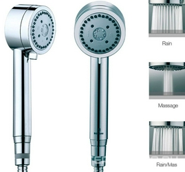 Лейка для душа, ручная, 3 вида струи, (цв.хром), CYLINDRICA/3 Bossini ZZ Bossini Универсал B00160 030