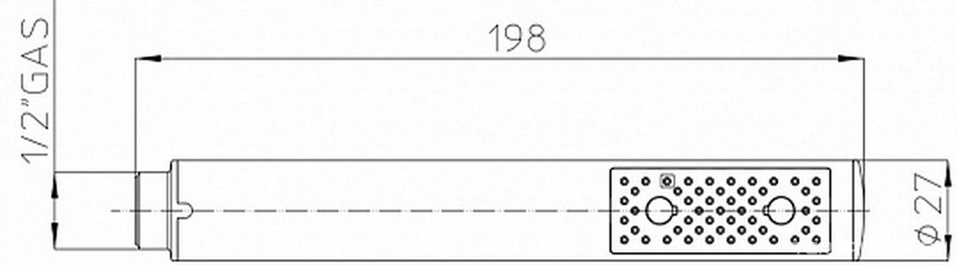 Лейка для душа, ручная, 1 вид струи, (цв.хром),  Bossini ZZ Bossini Zen B00250.030