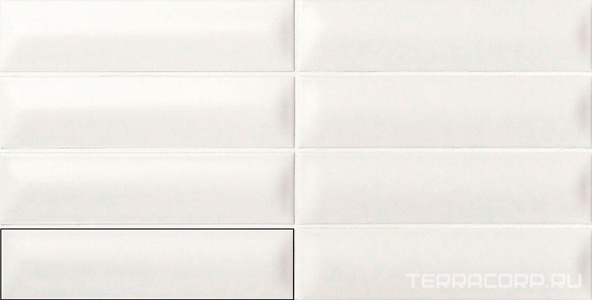 Керамическая плитка APE Ceramica Three-D  Snow 5x20 Белый 