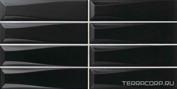 Керамическая плитка APE Ceramica Three-D Pyramid Night 5x20 Черный 