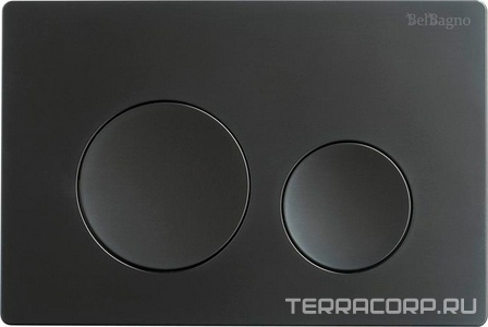 Кнопка двойного смыва для инсталляции подвесного унитаза, только для инстал. арт.BB-101-M.., (цв.черный матовый), BelBagno BelBagno Универсал BB-03C-NERO.M