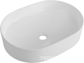 Раковина накладная керамическая, овальная 500х350хh137мм, без отверстия для смесителя, без перелива, (цв.белый), BelBagno ZZ