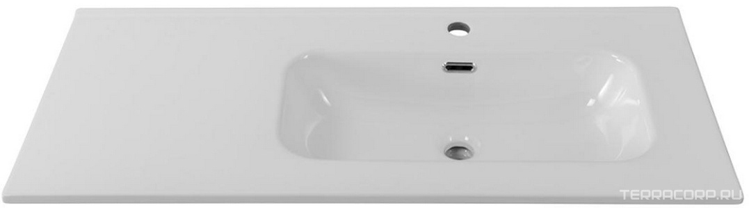 Раковина (ПРОДАЖА ТОЛЬКО С БАЗОЙ ПОД РАК.), чаша справа, 1010х460мм, с 1 отв.д/смесит., с переливом, (керамика, цв.белый), BelBagno ZZ BelBagno Универсал BB1000ETL-R