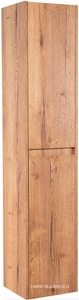 Шкаф подвесной с двумя распашными дверцами, ПЕТЛИ СПРАВА, две полки внутри, 300х330хh1600мм, (цв.Rovere Tabacco),  ZZ BelBagno Kraft KRAFT-1600-2A-SC-RT-R