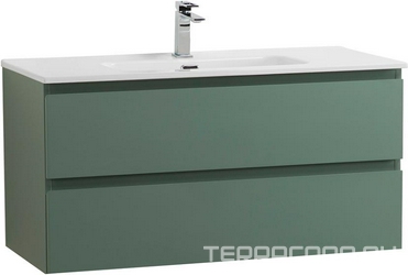 База под раковину подвесная с двумя выкатными ящиками, 1010х460хh515мм, без раковины, (цв.Еловый матовый), Kraft ZZ