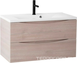 База под раковину подвесная с двумя выкатными ящиками, 1000х445х500мм, (цв. Rovere Grigio), Marino ZZ