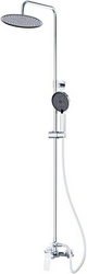 Смеситель для душа, со стационарным верхн.душем d25см., душевая лейка, шланг в компл., (цв.хром), Marino ZZ