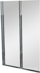 Шторка на ванну, две поворотные секции 1100хh1500мм, (стекло прозрачное 5мм, профиль цв.хром), Uno ZZ