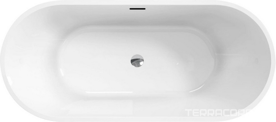 Ванна 1700х750хh580мм, отдельностоящая, интегрированный слив-перелив, донный клапан цв.хром в компл., (акрил цв.белый), Uno ZZ