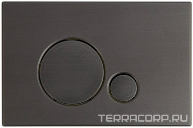 Кнопка двойного смыва, для инсталляции д/унитаза, (цв.оружейная сталь ), BelBagno Sfera ZZ