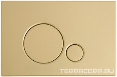 Кнопка двойного смыва, для инсталляции д/унитаза, (цв.брашированное золото), BelBagno Sfera ZZ